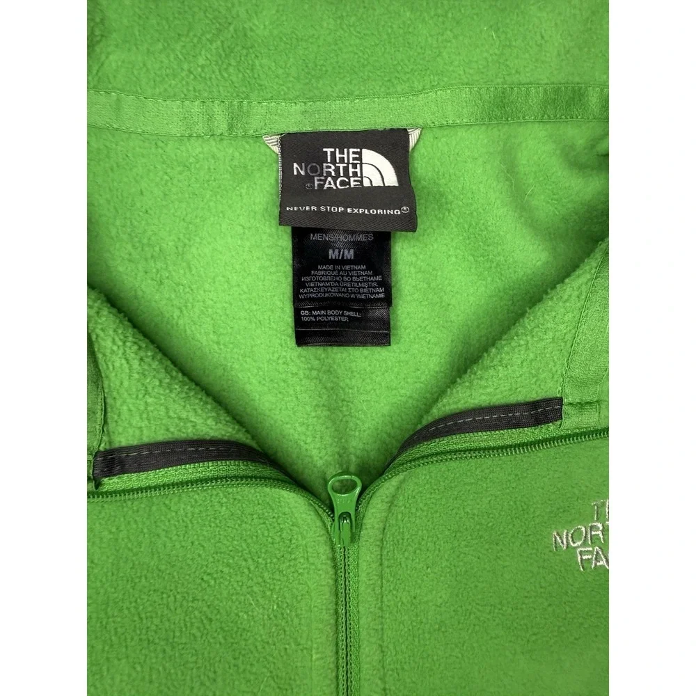 The North Face Sweater Mens M Green Fleece Quarter Zip‎ Sweatshirt Long Sleeve